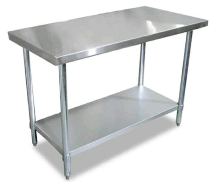 Prep. Table stainless steel (Category: Other Kitchenware & Tableware) located in Manila. Submitted by brightstar.b55721 (Listing ID 1361806966, Image 2). Description: Prep. Table( Pure 304 Stainless steel) start 3,800 📌In Stock 📌CASH ON DELIVER 📌FREE Delivery in metro manila made in high Grade 304 $tainless steel ✔️BrandNew 💥Mode of Payment: Gcash Bpi transfer 📍AVAILABLE SIZE: 👍2 Layer & 3 Layer *80x60x80cm *80x50x80cm *80x60x80cm *100x50x8