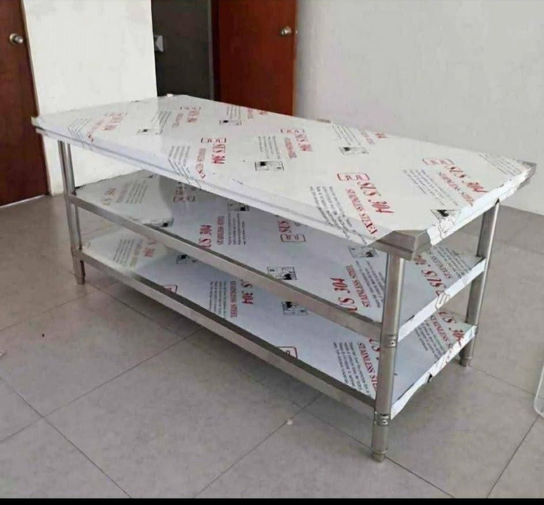 Prep. Table stainless steel (Category: Other Kitchenware & Tableware) located in Manila. Submitted by brightstar.b55721 (Listing ID 1361806966, Image 3). Description: Prep. Table( Pure 304 Stainless steel) start 3,800 📌In Stock 📌CASH ON DELIVER 📌FREE Delivery in metro manila made in high Grade 304 $tainless steel ✔️BrandNew 💥Mode of Payment: Gcash Bpi transfer 📍AVAILABLE SIZE: 👍2 Layer & 3 Layer *80x60x80cm *80x50x80cm *80x60x80cm *100x50x8