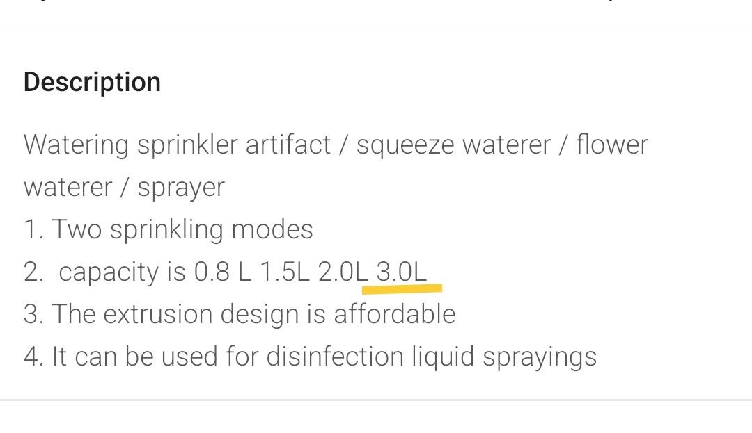 Pressure Sprayer Watering 3L (Category: Hose and Watering Devices) located in San Juan City. Submitted by carljr21 (Listing ID 1361700896, Image 2). Description: No defects 3Litters Pressure Sprayer Watering bottle Pick up at West Crame San Juan City or Meet up at Cubao Farmers (Addt'l P30).