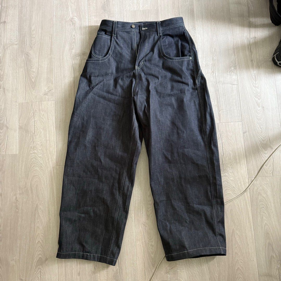 PROJECT GR Retro Baggy超クールなストリート風水の牛仔パンツ Project GR(プロジェクトジーアール) COATED BACKWARD JEANS