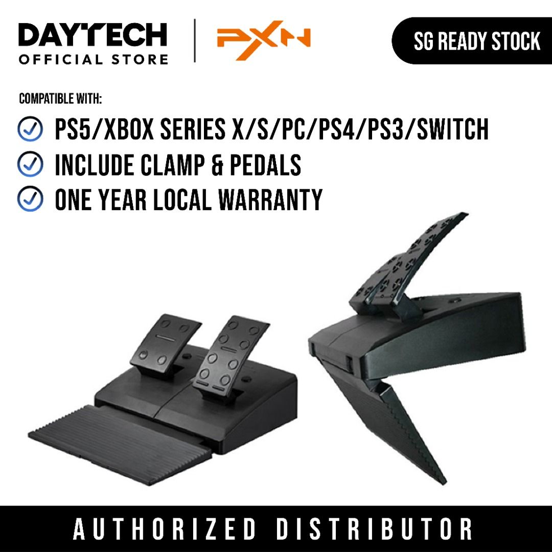 PXN V3II Gaming Racing Wheel PS5 XBOX SERIES PS4 XBOX ONE Switch PC Steering PS3 V3 Pro Steering Wheel (Category: Controllers) located in Singapore. Submitted by daytech (Listing ID 1041495539, Image 3). Description: ✅ Ready Stock in SG ✅ Brand New in Box ✅ 100% Authentic PXN Product (Authorized Reseller) ✅ Compatible with PS5, XBOX SERIES S/X, PS4, XBOX ONE, Switch, PC, PS3 ✅ One Year Local Seller Warranty 🔥 Plug n' Play 🔥 Haptic Feedback by D