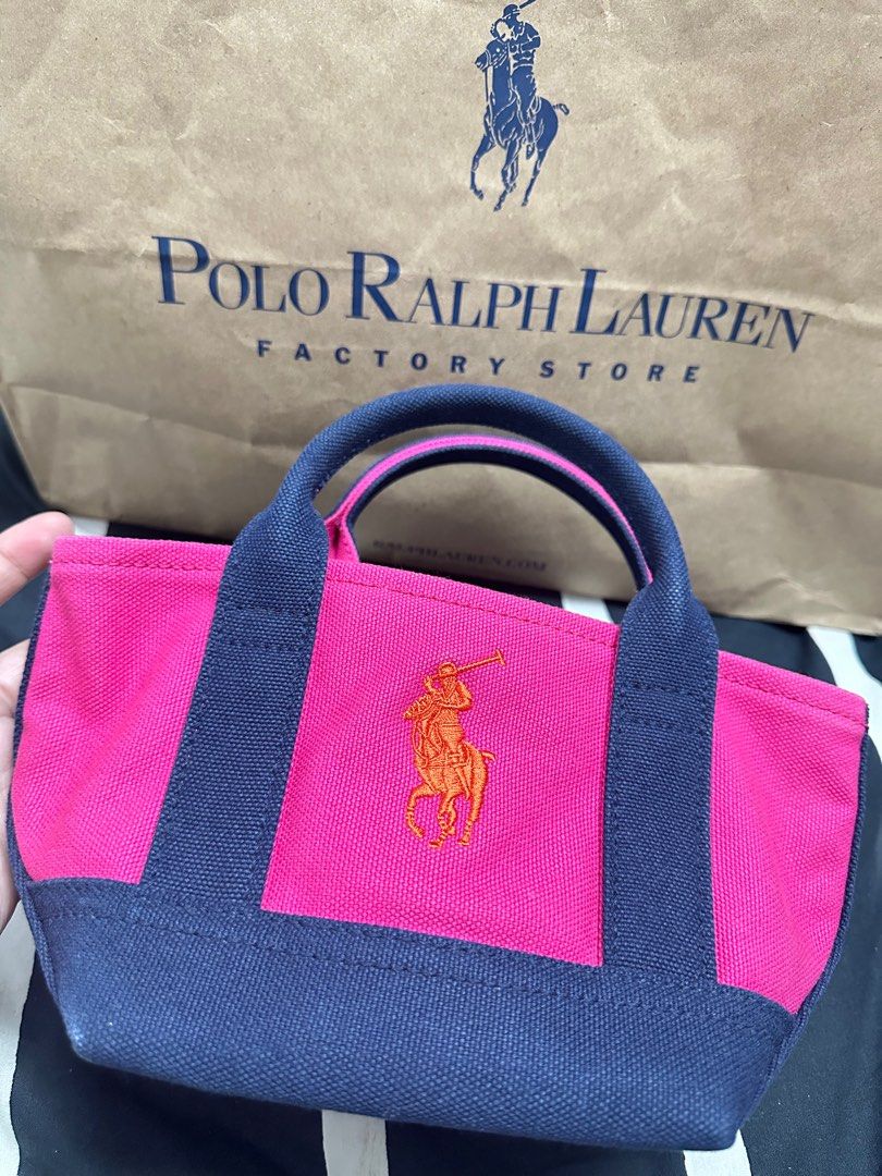 Ralph Lauren Micro big pony tote (Category: Tote Bags) located in Manila. Submitted by davidspreowned (Listing ID 1361892585, Image 2). Description: Ralph Lauren Tote in micro big pony barbie pink in navy blue Inclusion : paperbag.