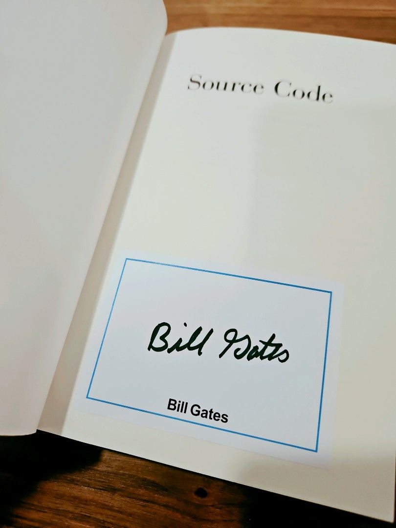 "Source Code" UK edition signed by Bill Gates (Category: Storybooks) located in Petaling Jaya. Submitted by runningonempty (Listing ID 1361895430, Image 2). Description: .