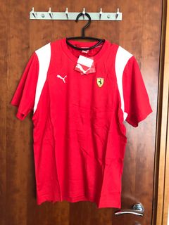 全新 Puma X Ferrari 男裝 法拉利 紅色 拼白邊 短䄂 Tee T Shirt M64246338187138110