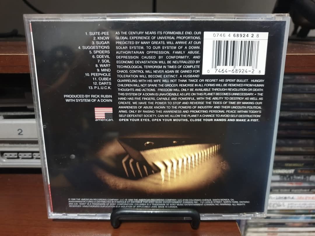 CD System Of A Down S/T selt titled SOAD debut album alternative nu ...