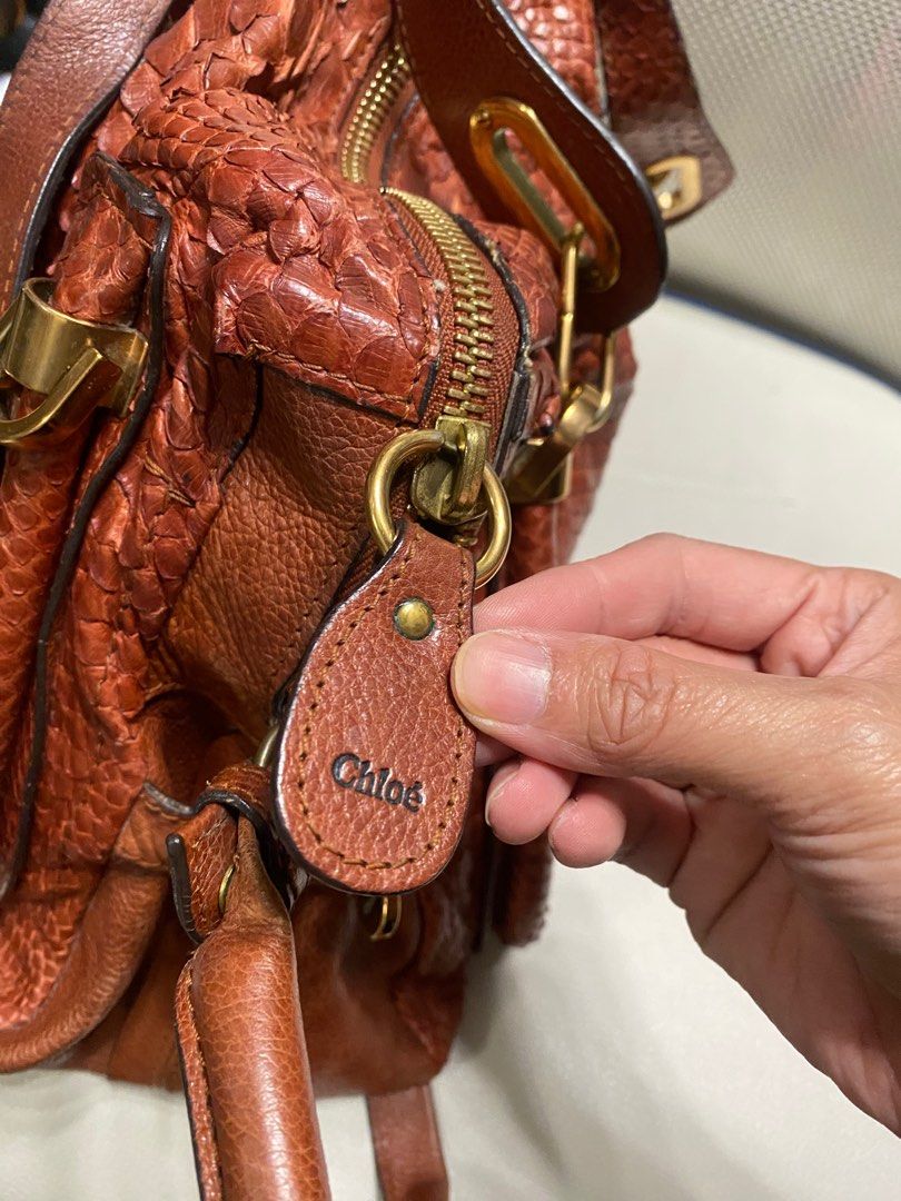 Chloè Paraty Phyton Handbag (Category: Luxury Bags & Wallets) located in Rizal. Submitted by loois18 (Listing ID 1361972969, Image 3). Description: Chloè Paraty Phyton Handbag.❤️.