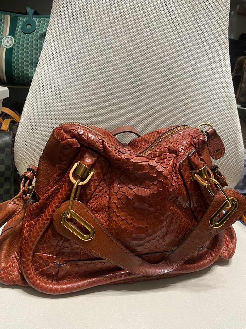 Chloè Paraty Phyton Handbag (Category: Luxury Bags & Wallets) located in Rizal. Submitted by loois18 (Listing ID 1361972969, Image 2). Description: Chloè Paraty Phyton Handbag.❤️.