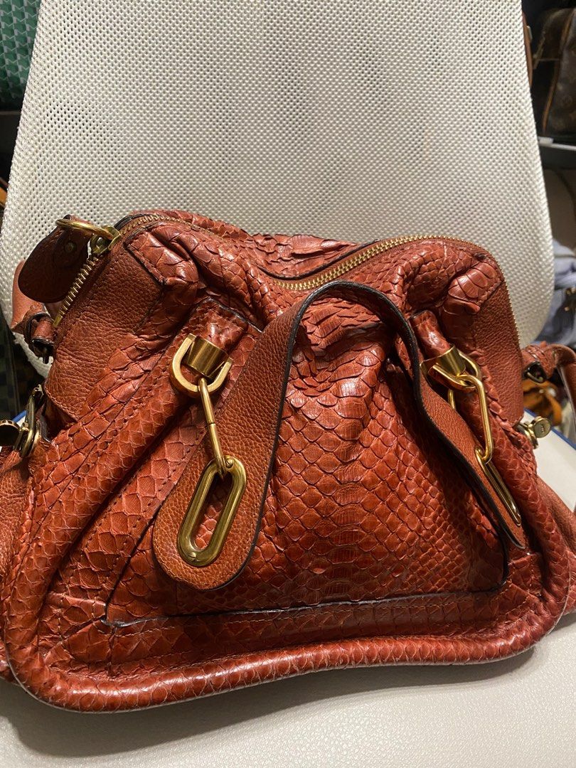 Chloè Paraty Phyton Handbag (Category: Luxury Bags & Wallets) located in Rizal. Submitted by loois18 (Listing ID 1361972969, Image 1). Description: Chloè Paraty Phyton Handbag.❤️.