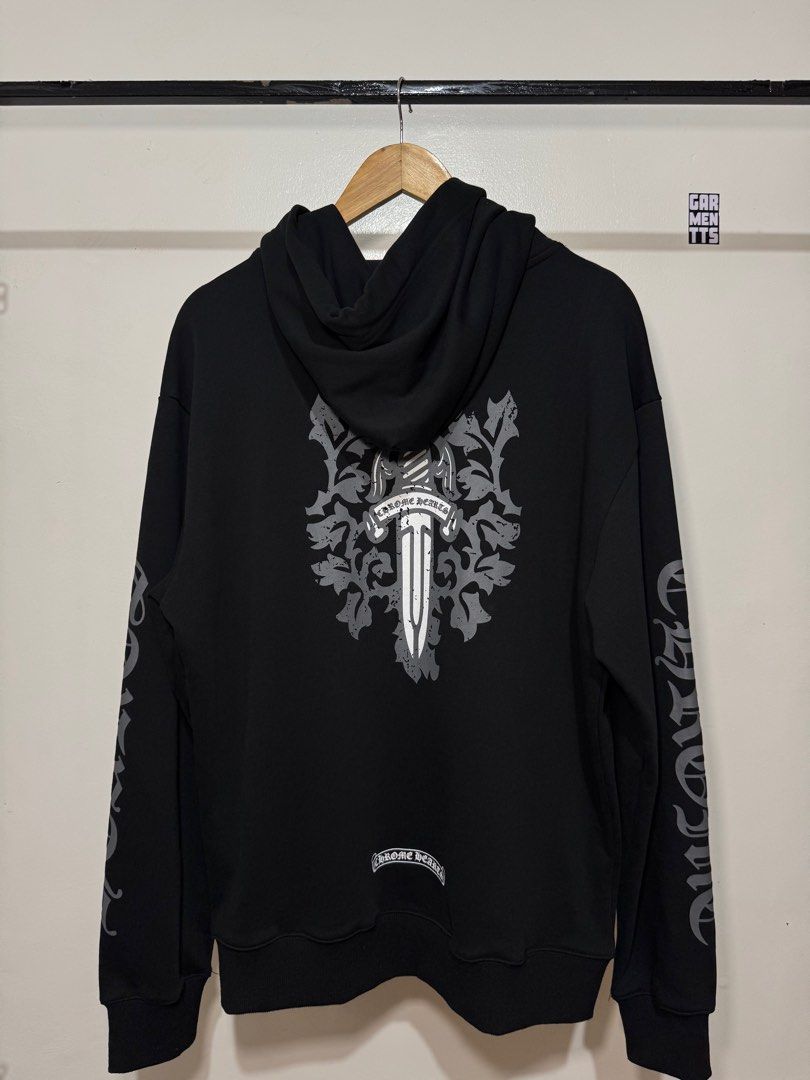 Chrome Hearts Vine Dagger Hoodie (Category: Coats, Jackets and Outerwear) located in Baao. Submitted by _garmentts (Listing ID 1362031856, Image 2). Description: Chrome Hearts Vine Dagger Hoodie Sizes: (INCHES) Small (23/27) Medium (24/28) Large (25/29) XLarge (26/30) Price: P2570 Available onhand and pre order, message us directly to purchase.