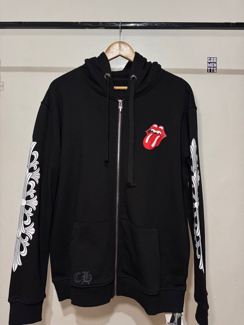 Chrome Hearts x Rolling Stone Hoodie (Category: Coats, Jackets and Outerwear) located in Baao. Submitted by _garmentts (Listing ID 1362029327, Image 1). Description: Chrome Hearts x Rolling Stone Hoodie Sizes: (INCHES) Small (23/27) Medium (24/28) Large (25/29) XLarge (26/30) Price: P2570 Available onhand and pre order, message us directly to purchase.