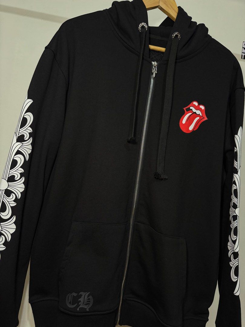 Chrome Hearts x Rolling Stone Hoodie (Category: Coats, Jackets and Outerwear) located in Baao. Submitted by _garmentts (Listing ID 1362029327, Image 3). Description: Chrome Hearts x Rolling Stone Hoodie Sizes: (INCHES) Small (23/27) Medium (24/28) Large (25/29) XLarge (26/30) Price: P2570 Available onhand and pre order, message us directly to purchase.