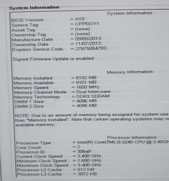 Dell Optiplex 3010 SFF PC (Category: Desktops) located in Cebu City. Submitted by nighthawk658 (Listing ID 1362120057, Image 3). Description: Dell Optiplex 3010 small form factor for sale in good condition with only a couple very minor scratches Specs are as follows Intel core i3 3rd Gen 8GB Ram 500GB Hard disk ( good health mo errors ) Ports ( rear ) 1x HDMI 1x VGA 6X USB 1X network port Audio out plus Mic Ports ( front ) 2x USB Audio out plus M