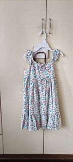 Floral Dress Kids with Bag Imported