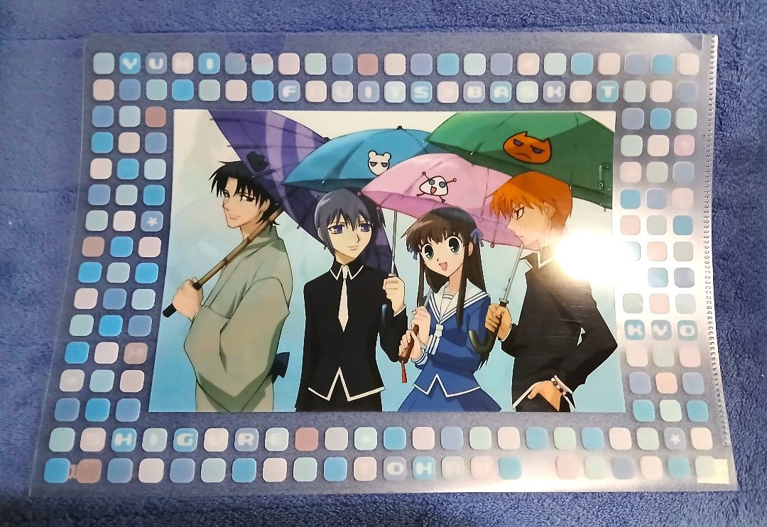 Fruits Basket Anime Clear File A4 Folder (Category: Stationery & School Supplies) located in Iloilo. Submitted by jrmagallanes78 (Listing ID 1361975477, Image 3). Description: The A4 clear file is unsealed but unused and in VERY GOOD condition with only small dents. Clear file is transparent while the printed image is opaque. Displayed images are for the front and back. Dimensions: A4 size, 22cm x 31cm Material: plastic.