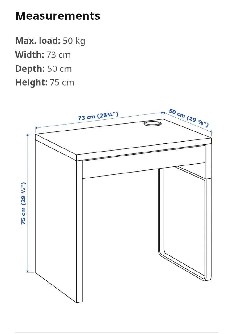 IKEA Study Table (Category: Tables & Sets) located in Singapore. Submitted by wanwan150609 (Listing ID 1361914673, Image 1). Description: .