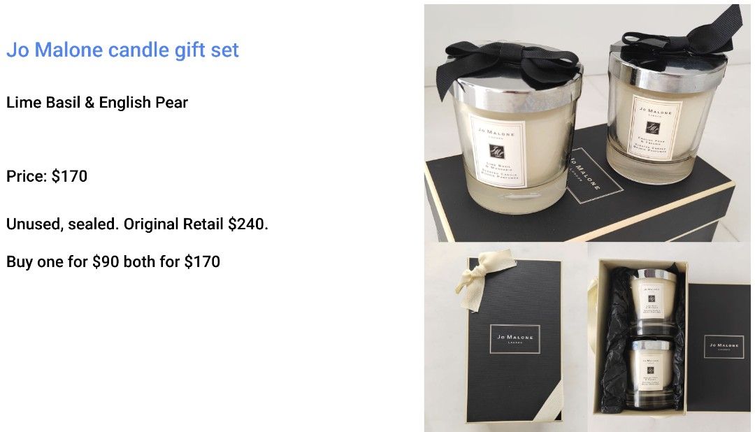 Jo Malone candles gift set