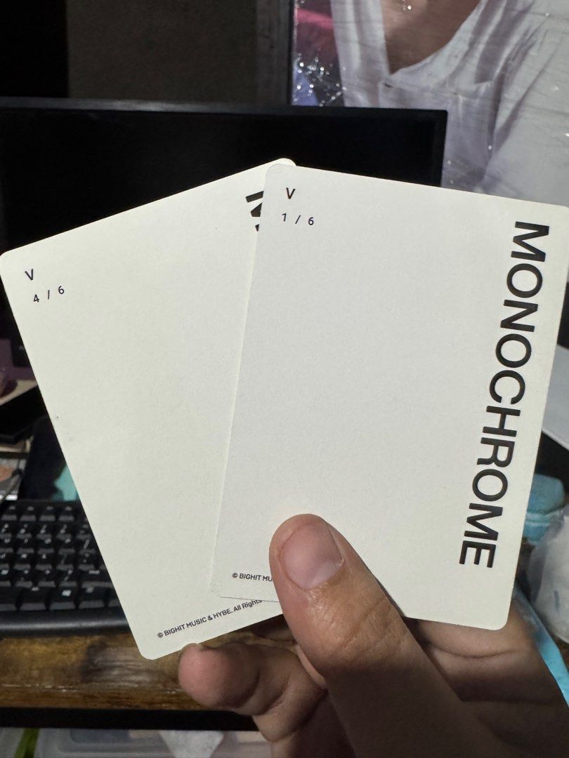Kim Taehyung Monochrome Photocards (Category: K-Wave Merchandise) located in Manila. Submitted by maribeela (Listing ID 1362117706, Image 2). Description: Price is for each RFS : dupe.