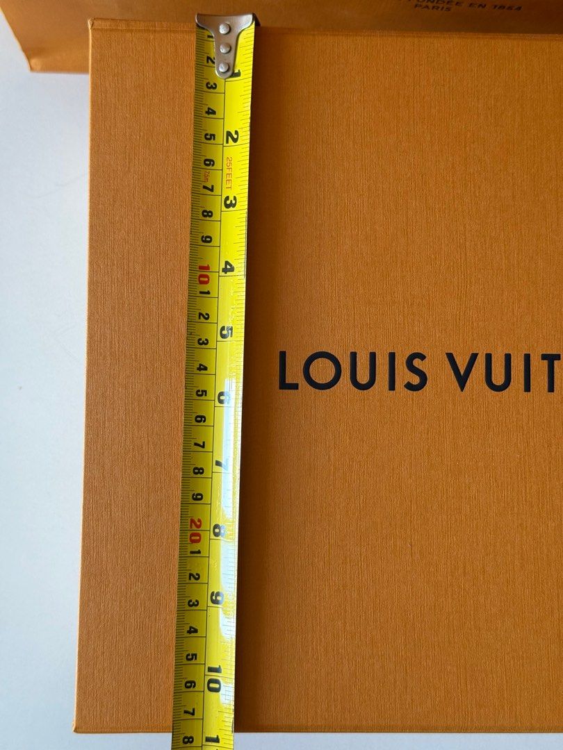 Louis Vuitton Box and Paper Bag (Category: Accessories) located in Singapore. Submitted by salleojuseyo (Listing ID 1362030563, Image 2). Description: Box 27.5cm x 30cm x 15cm height Paper Bag 40cm x 34cm height .