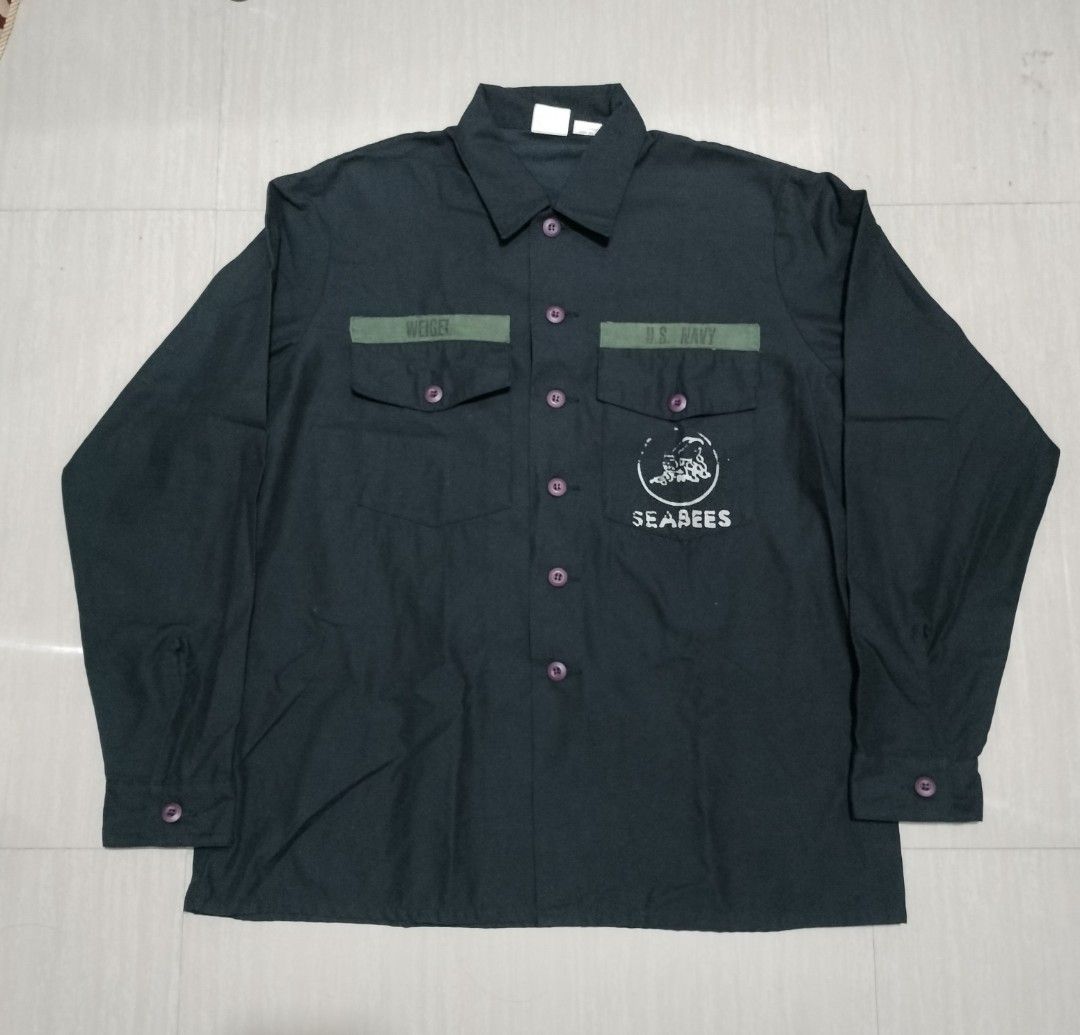 OG 107 US NAVY SEABEES SHIRT (Category: Tshirts & Polo Shirts ) located in Sariaya. Submitted by social_animalz (Listing ID 1362099556, Image 1). Description: 25 x 30.5 reproduction black color shipping fee is not included.