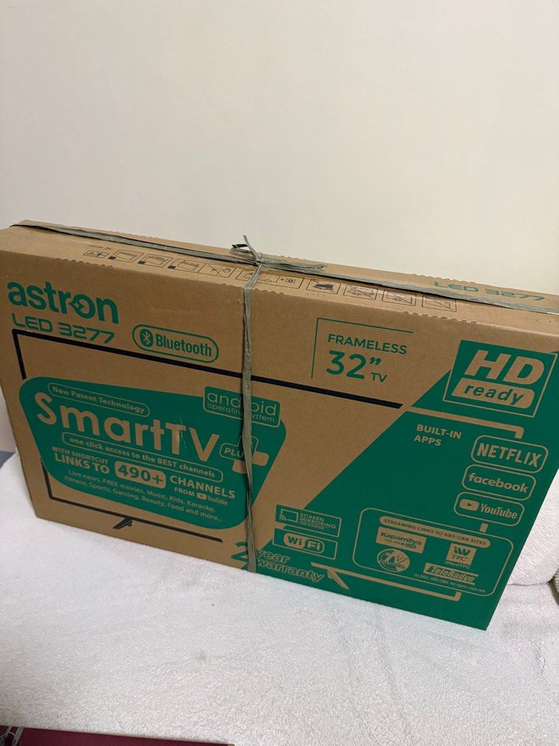 Tv for sale (Category: TV) located in Makati City. Submitted by newandaffordableappliances (Listing ID 1362108638, Image 3). Description: Astron smart TV 32” 5500 Astron LED Tv 22” 2700 Astron LED TV 18” 1900 Coby LED TV 22” 2200 Pensonic LED TV 18” 2400.