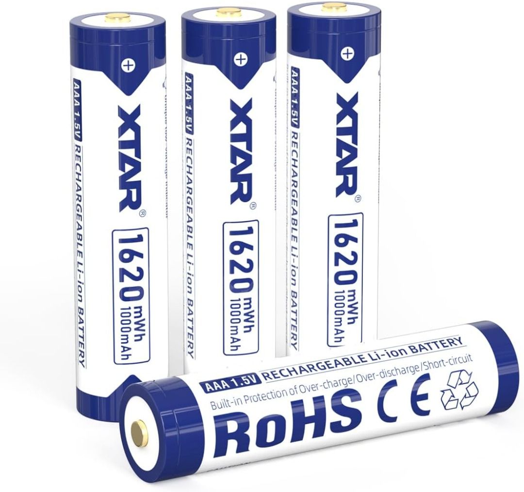 XTAR Lithium AAA Batteries Rechargeable 1.5v, 1620mWh 1.5V AAA, Toy Cars Toothbrush62864721279234111
