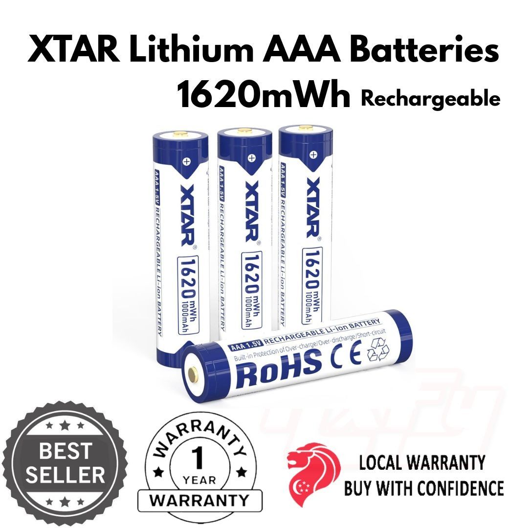 XTAR Lithium AAA Batteries Rechargeable 1.5v, 1620mWh 1.5V AAA, Toy Cars Toothbrush62864721279234118