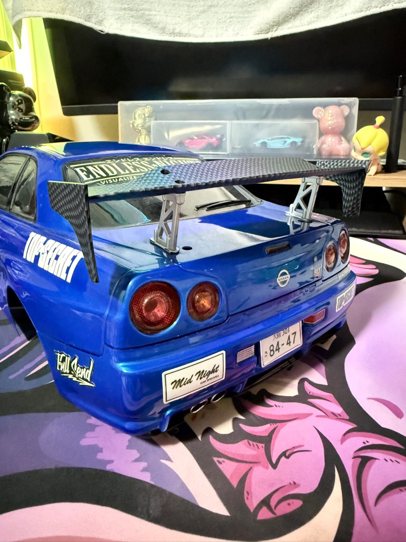 Gt R R34 Rc Body Shell ‼️1:10 RC Killerbody shell R34 GTR (blue), Hobbies & Toys, Toys & Games ...