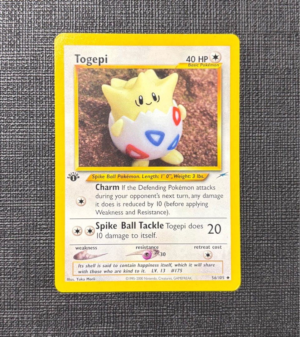 【超希少】トゲピー TOGEPI 旧裏 PSA9 Yuka Morii Neo 1st Edition Yuka Morii Togepi Neo Destiny English Pokemon card