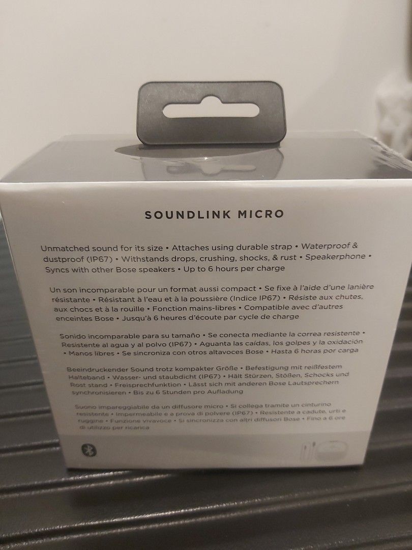 Bose soundlink micro (Category: Soundbars, Speakers & Amplifiers) located in Marikina City. Submitted by privatesavingryan (Listing ID 1362286986, Image 3). Description: For sale BOSE soundlink micro bluetooth speaker Brandnew and sealed Units can be link and become stereo mode Bought in Jubail Saudi Arabia Available in Philippines on April 18, 2025 current stock : 2pcs Legit: -im ofw in saudi -check OR photo Price : 6,999php / unit 12,999php onl