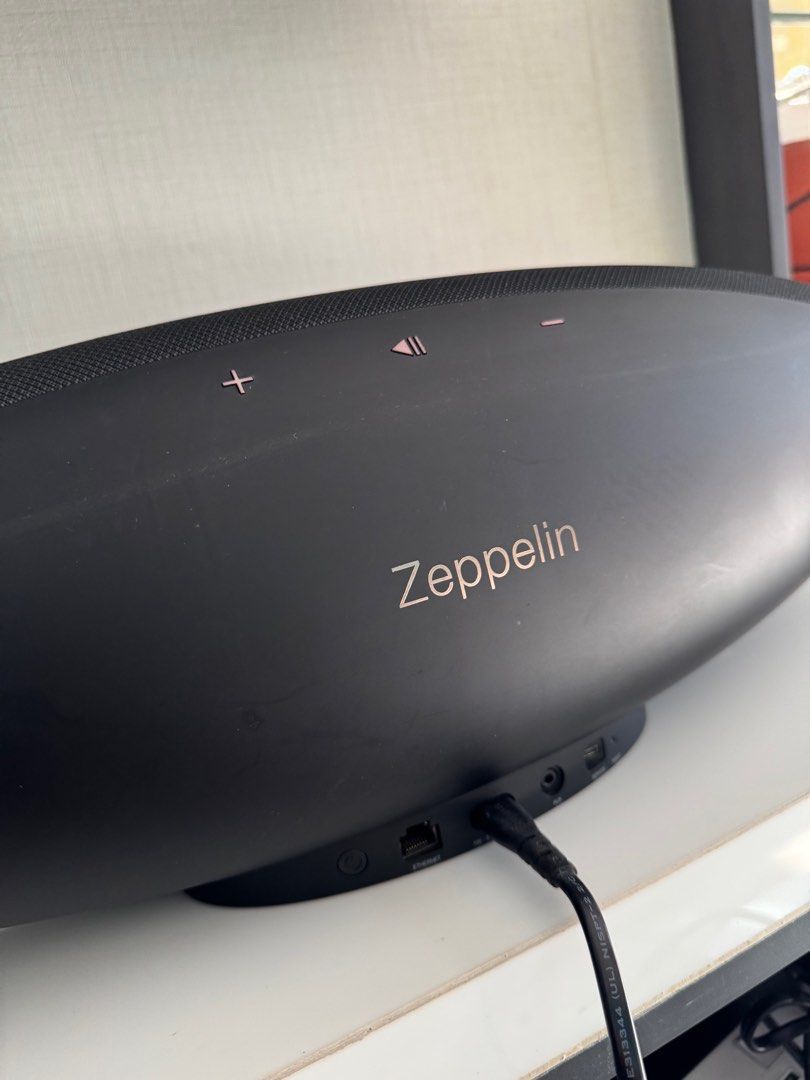 Bowers & Wilkins Zeppelin Wireless (Category: Soundbars, Speakers & Amplifiers) located in Pasig City. Submitted by brad_44eb0b (Listing ID 1362192666, Image 3). Description: Bowers & Wilkins Zeppelin Wireless 2nd Generation - includes original quickstart guide - power cord has been replaced due to wear Issue: - small scratch on the mesh (left side of speaker) SEE PIC 4&5 RFS: Upgrade.