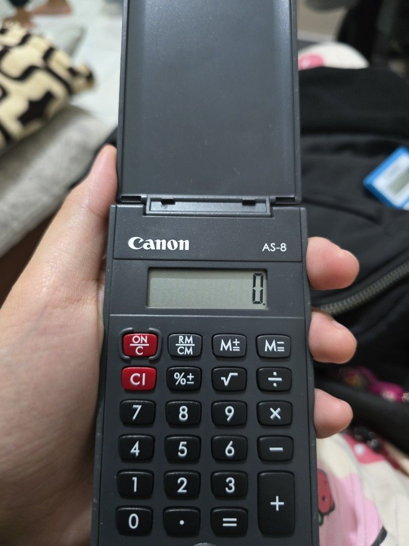 Canon AS8 Mini Calculator (Category: Office & Business Technology) located in Pasig City. Submitted by aangelic (Listing ID 1362222297, Image 1). Description: barely used. supposedly for duty.