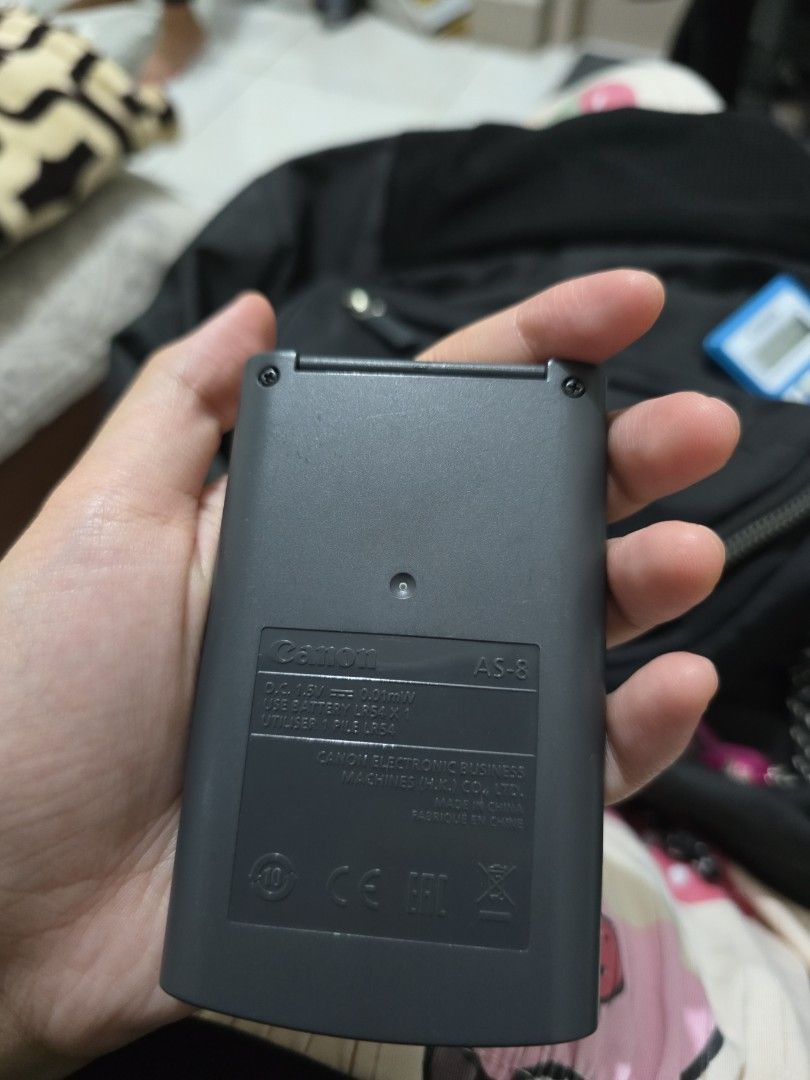 Canon AS8 Mini Calculator (Category: Office & Business Technology) located in Pasig City. Submitted by aangelic (Listing ID 1362222297, Image 3). Description: barely used. supposedly for duty.