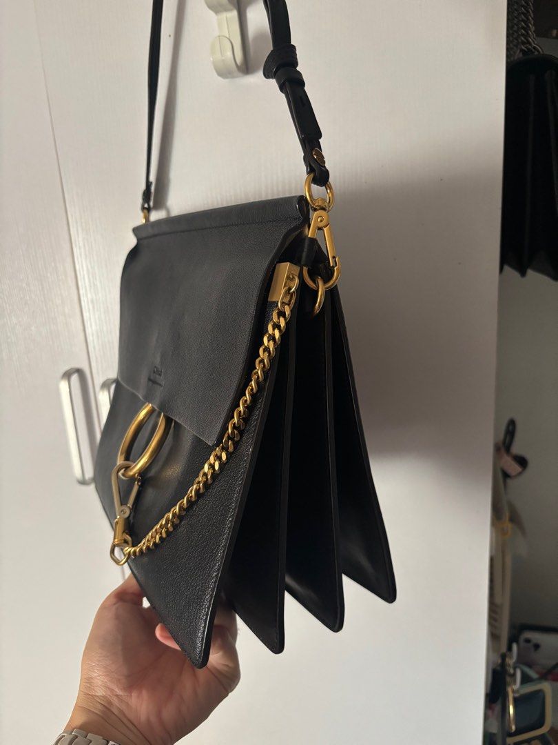 Chloe Faye bag (Category: Luxury Bags & Wallets) located in Makati City. Submitted by bravelion_cea1db (Listing ID 1362216212, Image 2). Description: Goos as new unused Black smooth leather CHLOE FAYE MEDIUM BLACK COLOR GOLD HARDWARE complete with dustbag and cards RFS: decluttering Meet up at WALTERMART MAKATI shipping via LBC upon payment Call or text for more details 09338608996 .