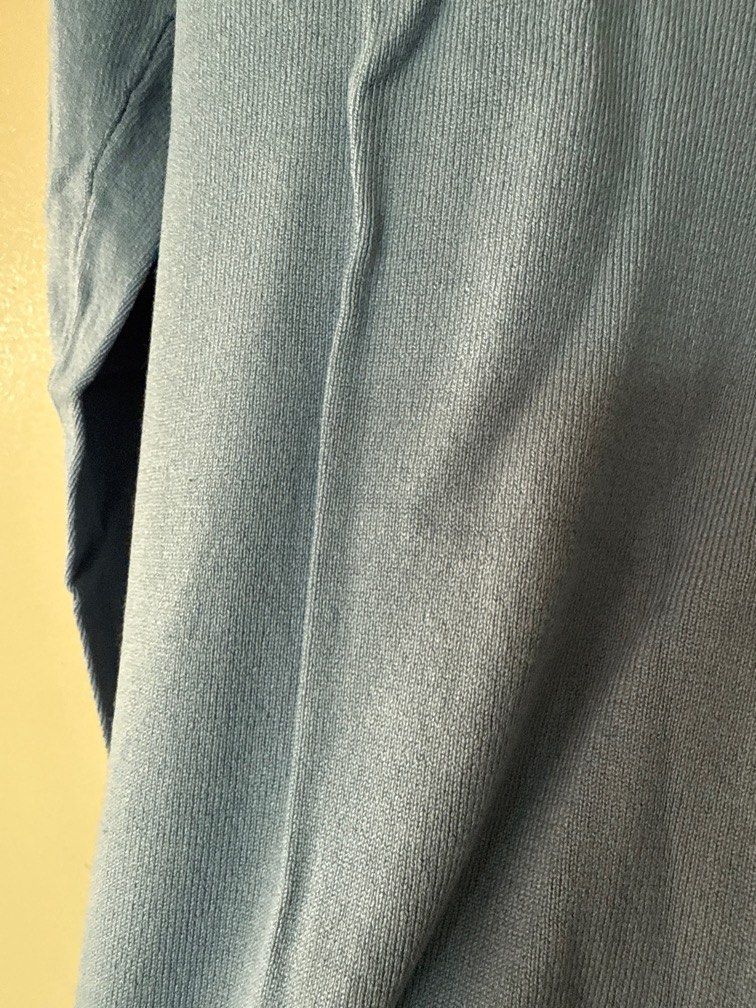 Dusty blue Zara sweater (Category: Coats, Jackets and Outerwear) located in Paranaque City. Submitted by bella129 (Listing ID 1362194178, Image 2). Description: Chest - 19in Length - 25in.