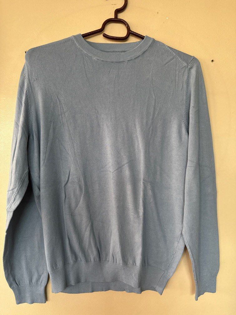 Dusty blue Zara sweater (Category: Coats, Jackets and Outerwear) located in Paranaque City. Submitted by bella129 (Listing ID 1362194178, Image 1). Description: Chest - 19in Length - 25in.