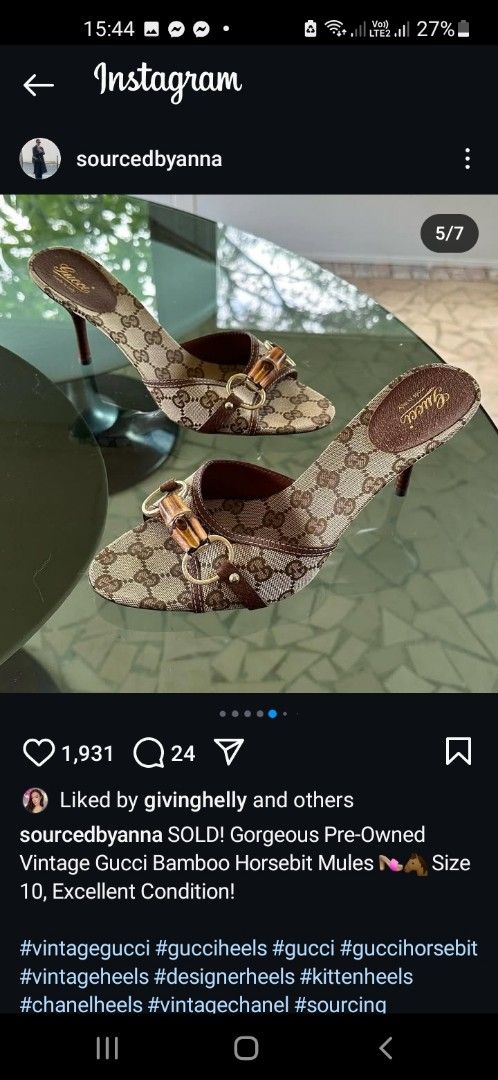 Gucci Monogram Horsebit Heels (Category: Heels) located in Iloilo. Submitted by ukayedthis (Listing ID 1362139383, Image 2). Description: Vintage Gucci Monogram Horsebit Heels no major flaw but only signs of usage size 38.