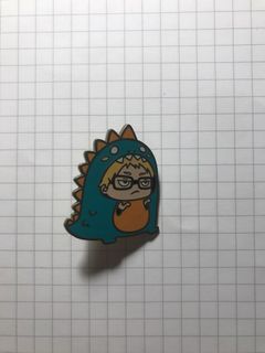 haikyu haikyuu tsukki tsuki tsukishima kei dinosaur pin enamel brooch anik anik anime
