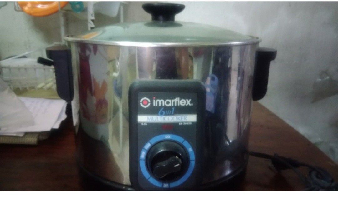 Imarflex 6 in 1 multicooker (Category: Cookware & Accessories) located in Quezon City. Submitted by KrisbyKreme (Listing ID 1362215259, Image 2). Description: .
