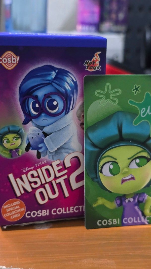 Inside Out 2 (2nd version) Disgust (Category: Raw Singles) located in Manila. Submitted by jammyjujujelly (Listing ID 1362277114, Image 1). Description: bnf with card. opened at the bottom rfs: we got our prios.