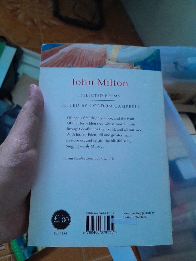 John Milton - Everyman's Poetry [SB] (Category: Storybooks) located in Bacoor. Submitted by true2value (Listing ID 1362186082, Image 2). Description: some selected works of John Milton.