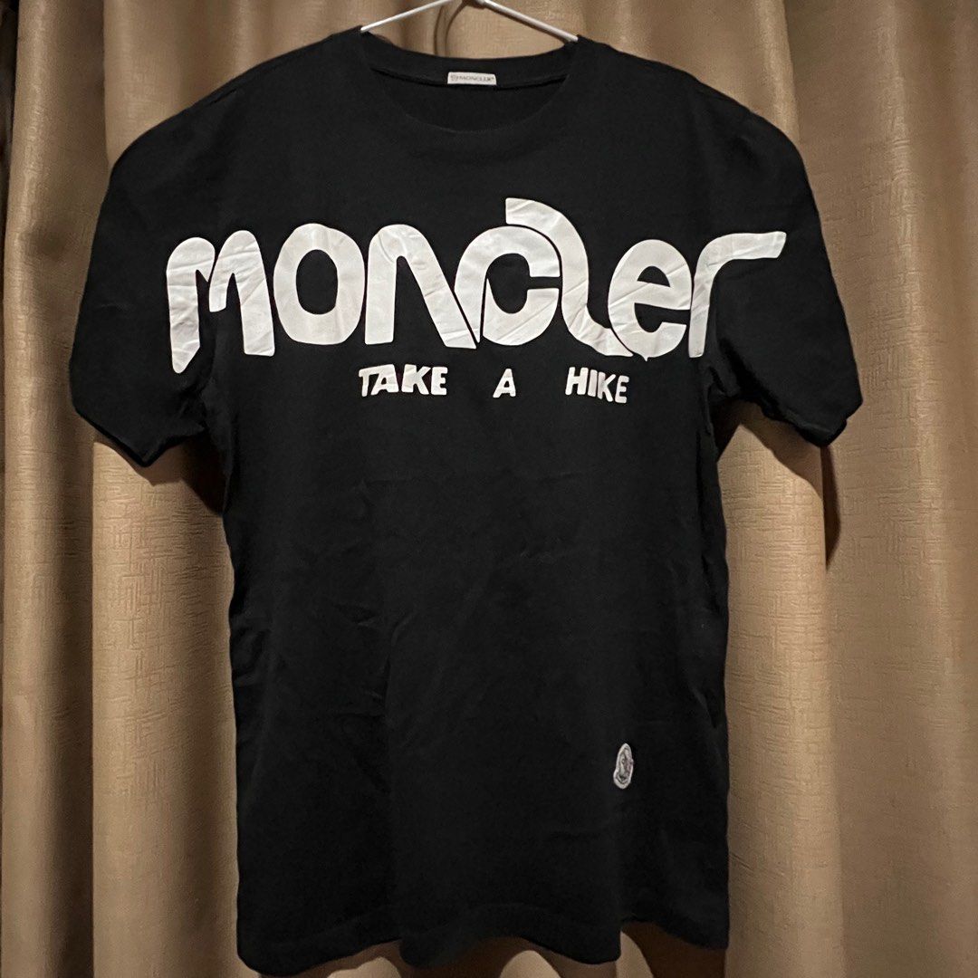 Kaos Moncler Take a Hike, Fesyen Pria, Pakaian , Atasan di Carousell