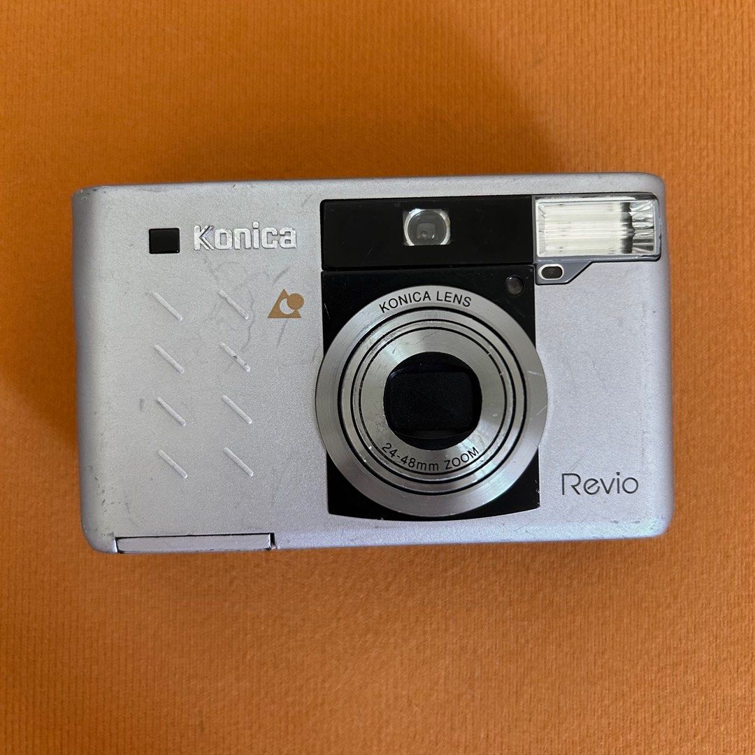 Konica Revio APS film camera (Category: Cameras) located in Manila. Submitted by pl4y_it_4g4in (Listing ID 1362235435, Image 1). Description: APS FILM NOT 35mm FILM Used Tested on battery only good working condition Flash ok Zoom in ok Zoom out ok .