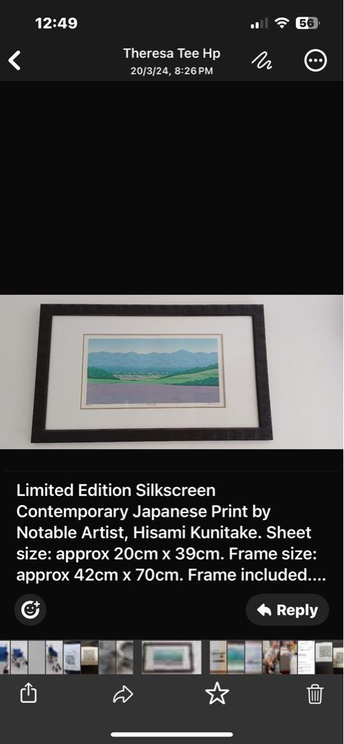 Limited edition of picture