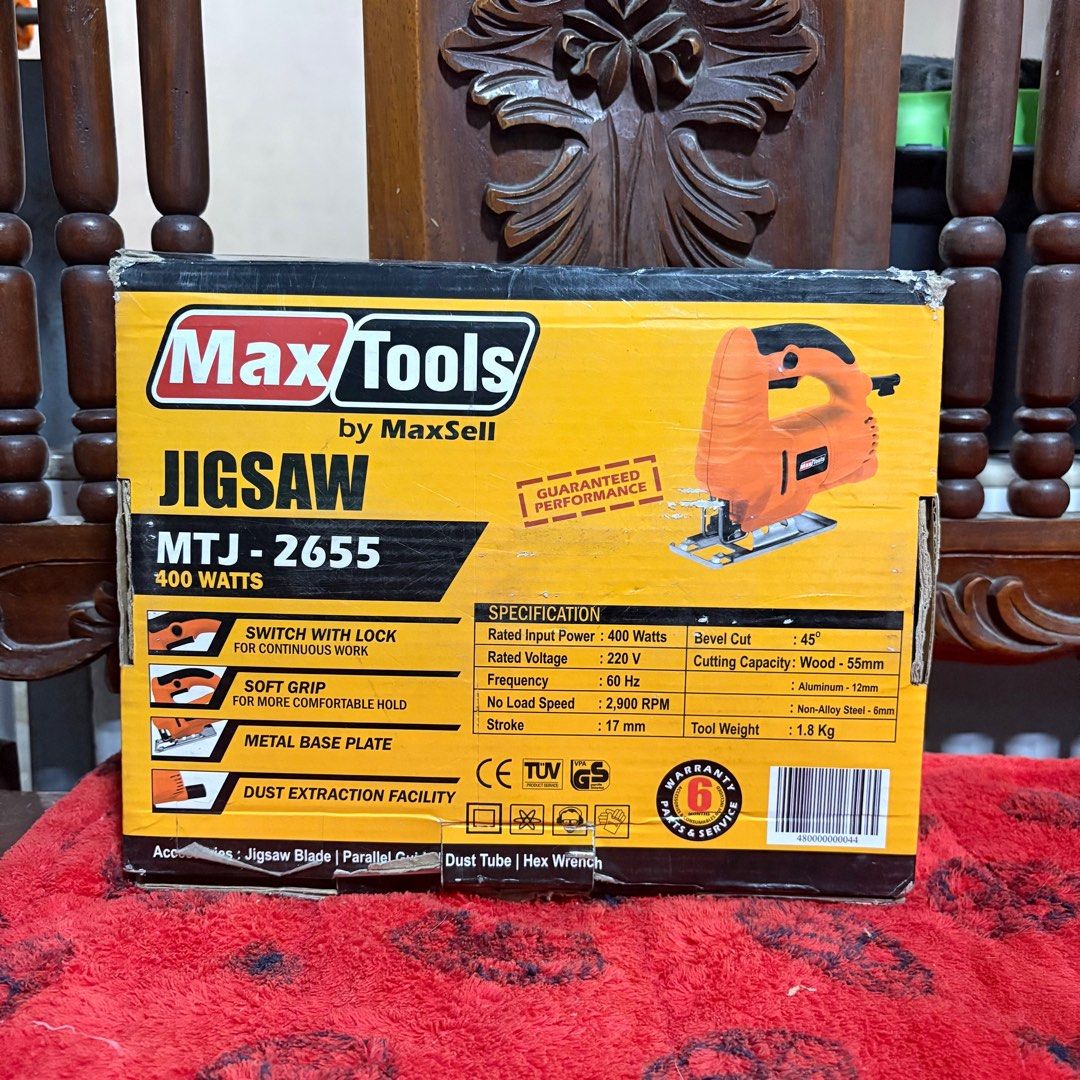 MaxSell Electric Jigsaw MTJ-2655 (Category: Construction Tools & Equipment) located in San Pedro. Submitted by ishiii__ (Listing ID 1362240626, Image 2). Description: used once.