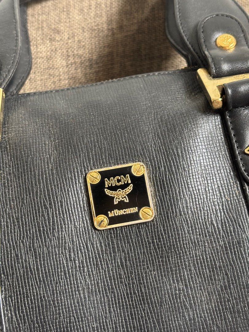MCM MINI BOSTON BAG (Category: Luxury Bags & Wallets) located in San Fernando. Submitted by Bagstatic_luxuries (Listing ID 1362131248, Image 2). Description: CLEARANCE SALE 🤩🤩🤩 Authentic mcm with card Japan preloved self authentication .
