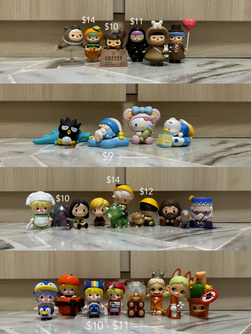Popmart X Pucky / Sanrio Sleeping / Dimoo / Harry Potter / Sweet Bean ...