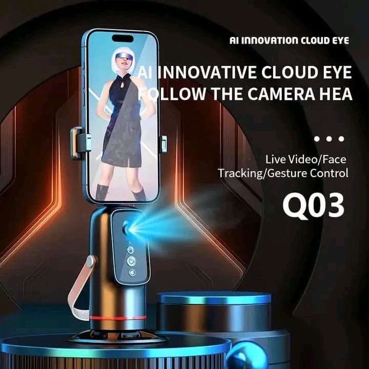 Q03 Automatic face and gesture tracking 360° rotation AI smart stabilizer (Category: Security Systems & CCTV Cameras) located in Manila. Submitted by saguittarian06 (Listing ID 1362247599, Image 2). Description: Q03 Automatic face and gesture tracking 360° rotation AI smart stabilizer 700 php only Open for cod lalamove delivery with fee.