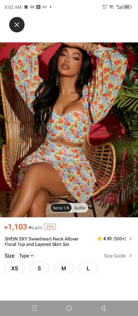 Shein top and skirt (Category: Dresses) located in Donsol. Submitted by ramrhae (Listing ID 1362122959, Image 1). Description: top and skirt perfect for summer super ganda nito.
