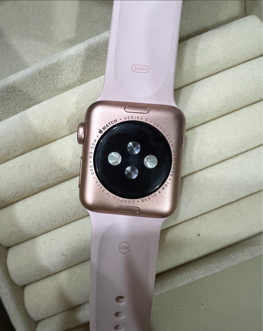 SMART Watch APPLE (Category: Wearables & Smart Watches) located in San Pedro. Submitted by tabacheengcheeng (Listing ID 1362161754, Image 3). Description: Last price posted! No more "more photos" yan na mismo ung item. May scratch lng ng onti sa screen, makikita naman sa photo. S3 38mm 91% pa batt health No charger included Original strap.