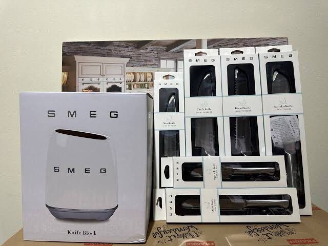 Smeg knife sets (Category: Knives & Chopping Boards) located in Manila. Submitted by emiliofper07230 (Listing ID 1362178544, Image 2). Description: Brand new Smeg knife set Gcash or bank payment Location: Parañaque .